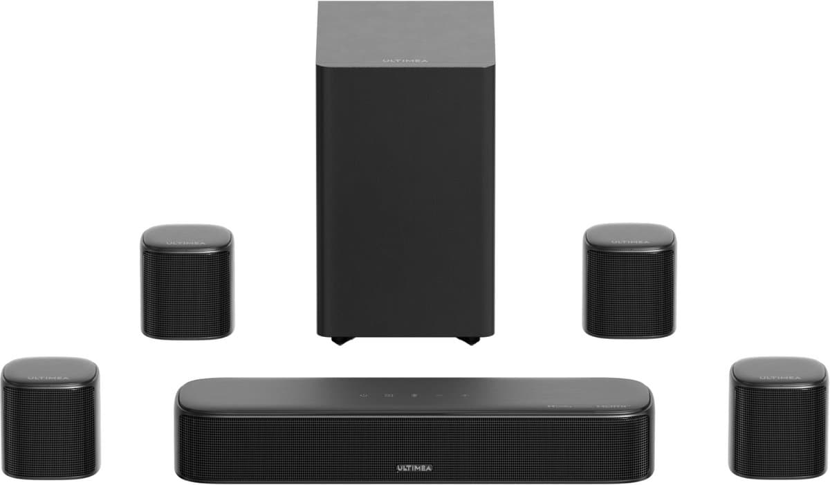 ULTIMEA 7.1 Soundbar met Dolby Atmos, Inclusief 5,25" Subwoofer en 4 Surround Speakers, Home Cinema Systeem voor TV, HDMI eARC, Aura S5T — afbeelding 1