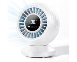 Tafelventilator Oplaadbaar – Stil 22 dB – 120° Oscillatie – 12000 mAh – Wit — afbeelding 1