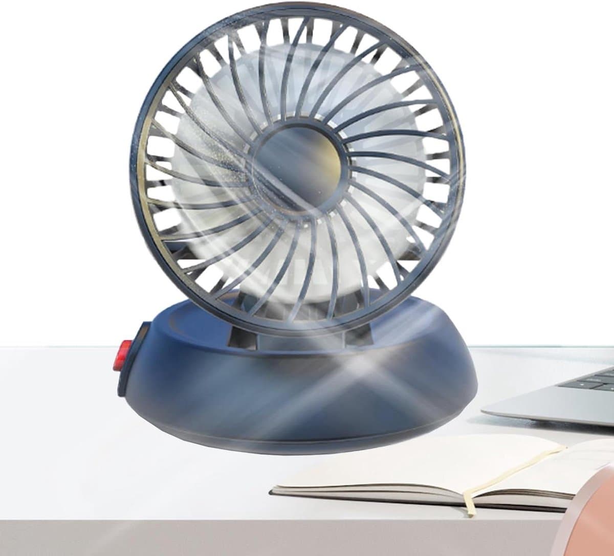 Draagbare Auto Ventilator - Auto Koeler - Comfortabel Rijden - Sterke Luchtstroom - 11x11x13 cm - Wit — afbeelding 1