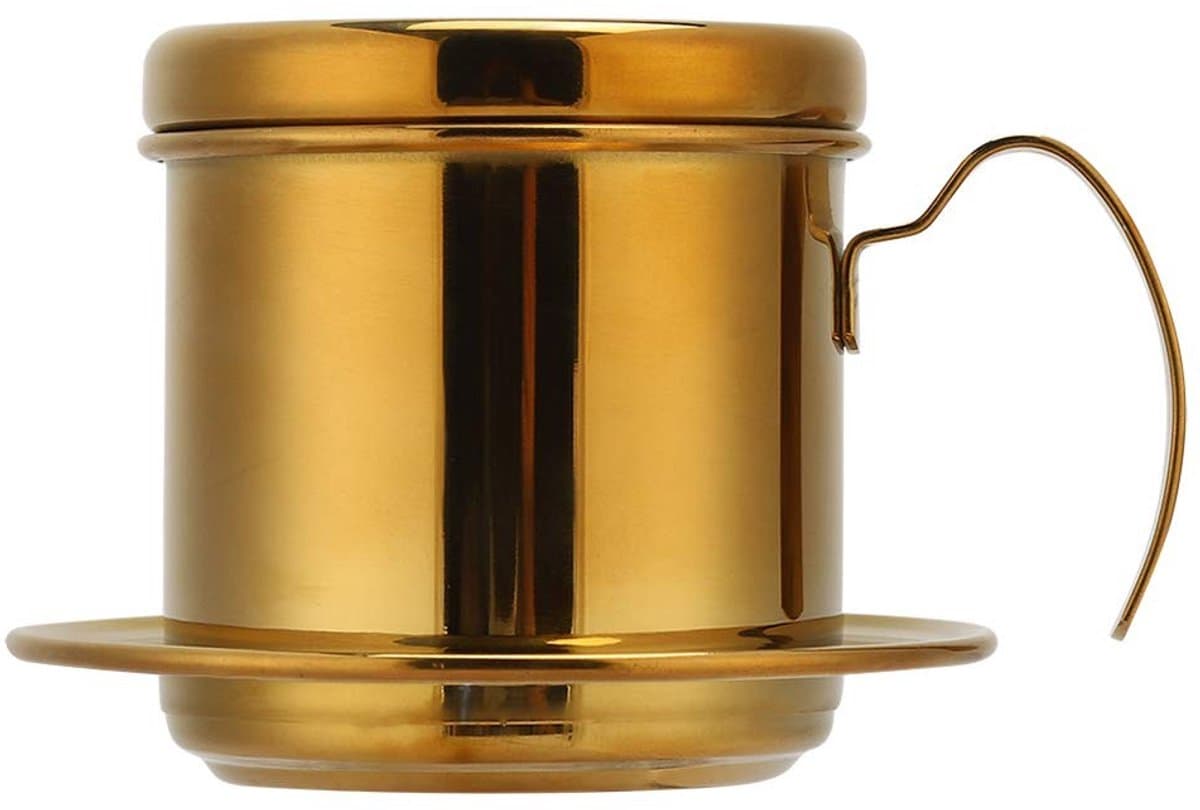 Dailygoods- Koffiezetapparaat Draagbaar - Mini Percolator - RVS Koffiepot - Handheld Koffiecup - Koffiedruppel - Compact formaat — afbeelding 1