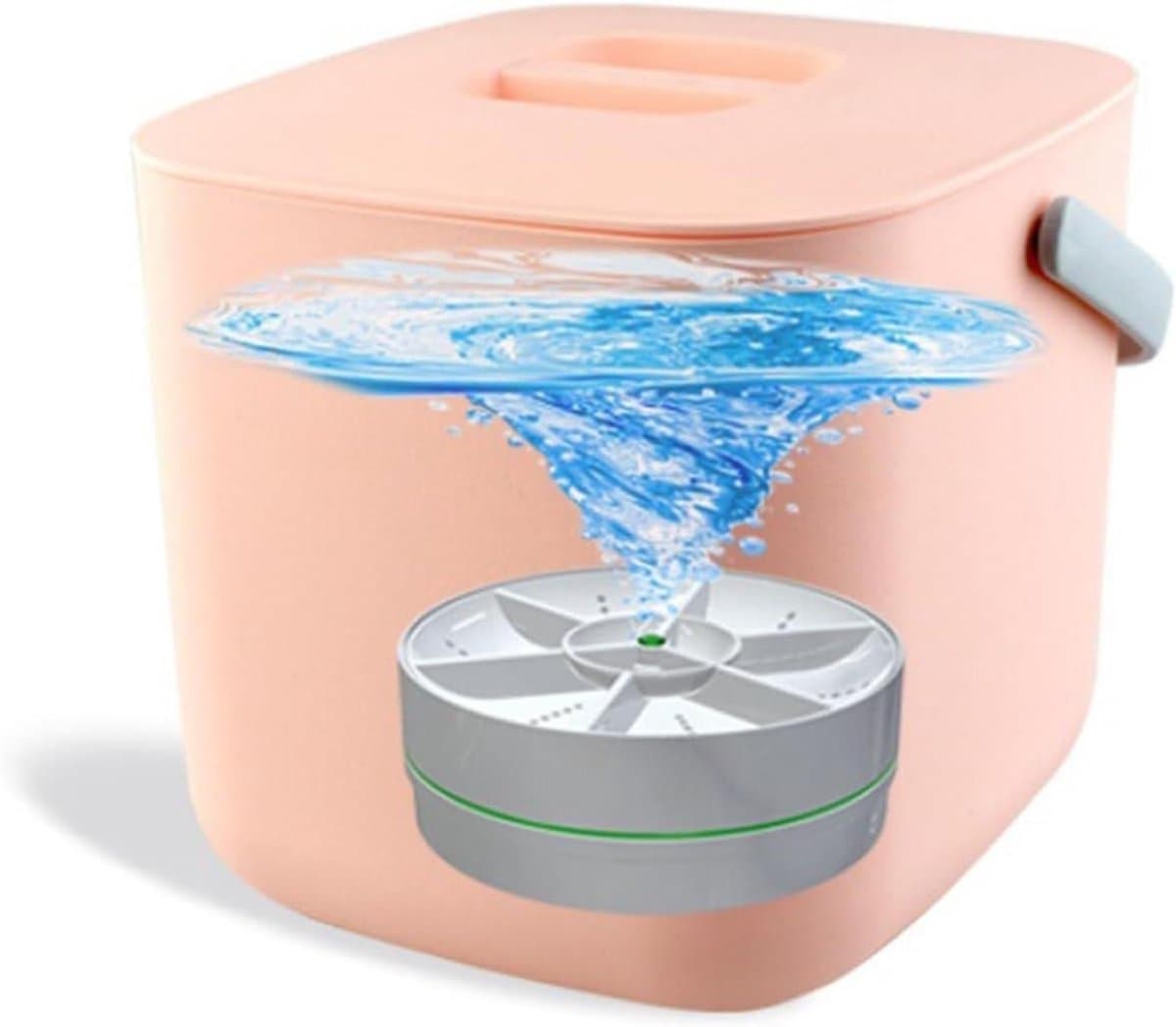 Mini Vaatwasser - Aanrecht Vaatwasser - Hygiënisch Afwassen - Kunstmatige Watervortex - 140x70mm - Roze — afbeelding 1
