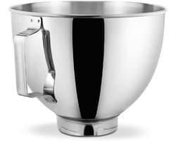 Extra Mengkom - Keukenmachine Kom - Bakken en Mixen - Ergonomische Handgreep - 43 Liter - Zilver