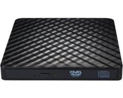 Externe CD DVD Speler - Draagbare CD-brander - Lezen Schrijven Branden - USB 3.0 Type-C - 14x14x1.8 cm - Zwart