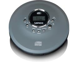 Lenco CD-400GY Discman - Draagbare CD-MP3 Speler met DAB+ en FM Radio - Anti-Shock bescherming en oplaadbare Batterij - Antraciet
