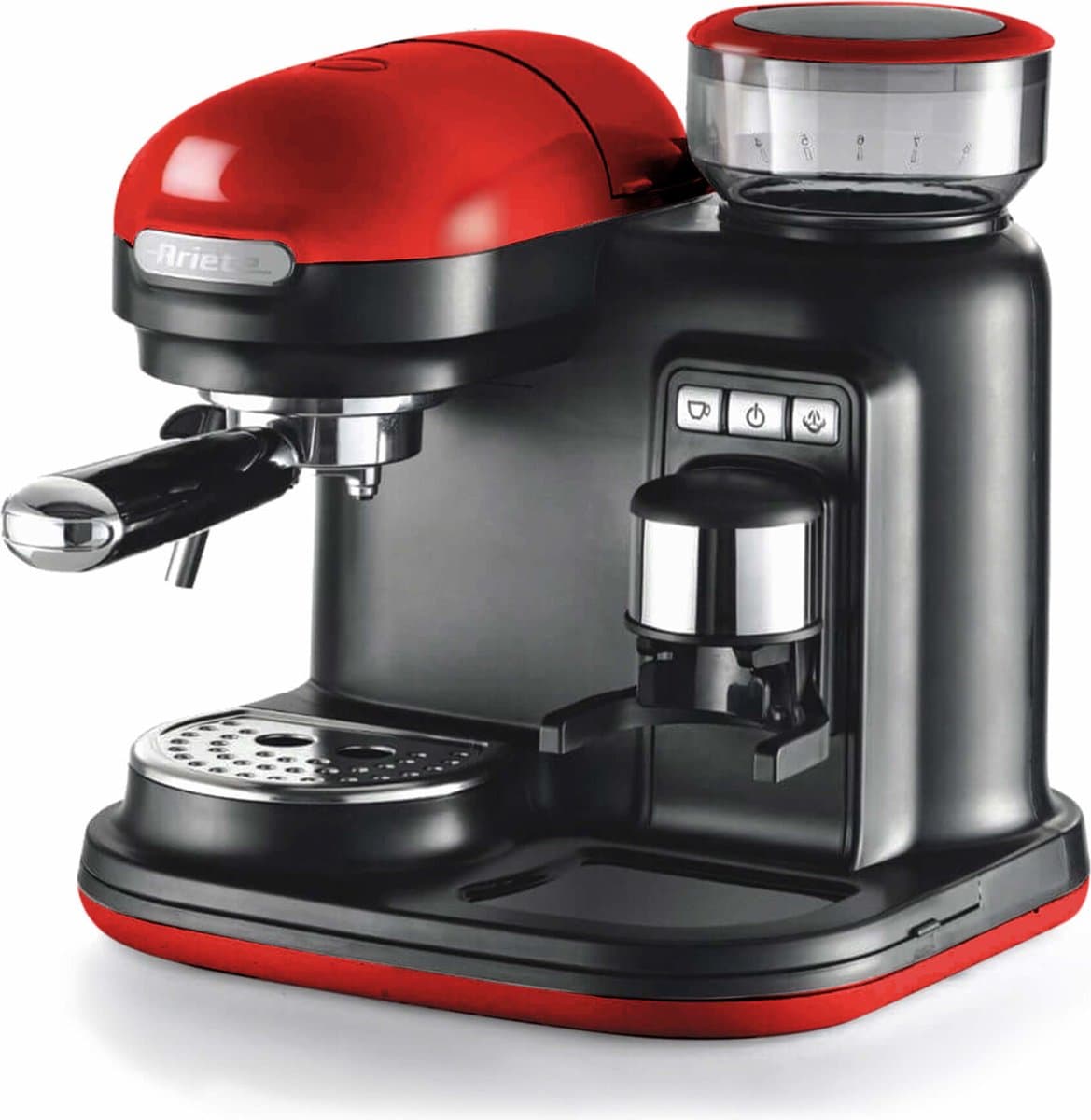 Ariete 1318/00 Moderna Espressomachine - Pistonmachine - met geïntegreerde koffiemolen - rood — afbeelding 1