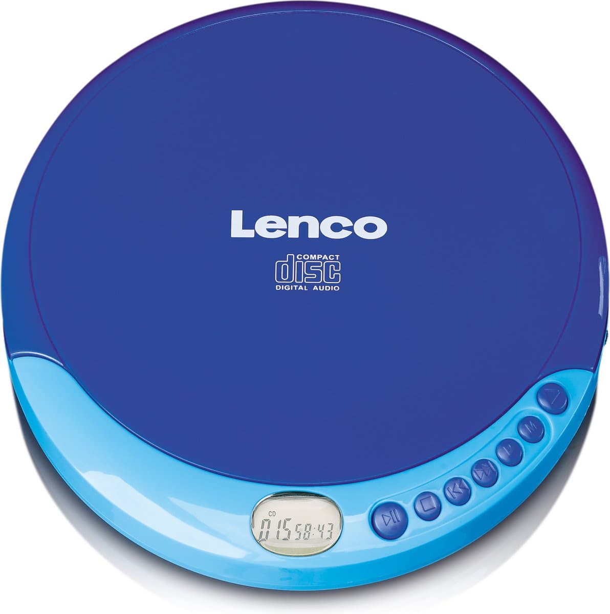 Lenco CD-011BU Discman - Draagbare CD Speler met Oordopjes - Blauw — afbeelding 1