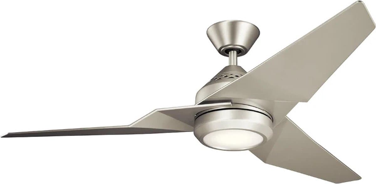 Plafondventilator met verlichting - Jade - 60in / 152cm ventilator - geborsteld nikkel — afbeelding 1