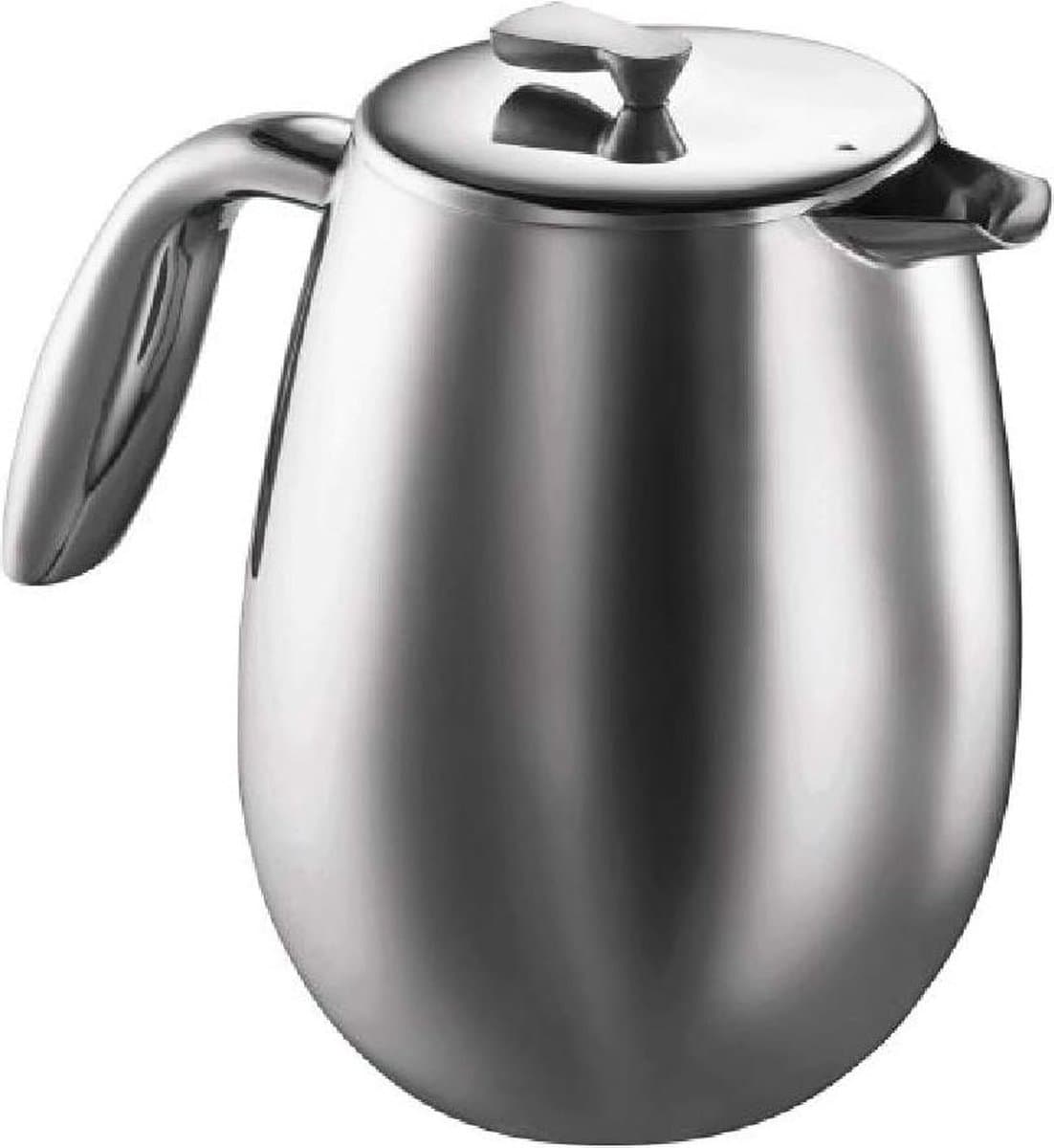 Bodum Columbia French press Stainless Steel - 12 cup 1,5 L - Mat Crome - Bodum stainless steel press — afbeelding 1
