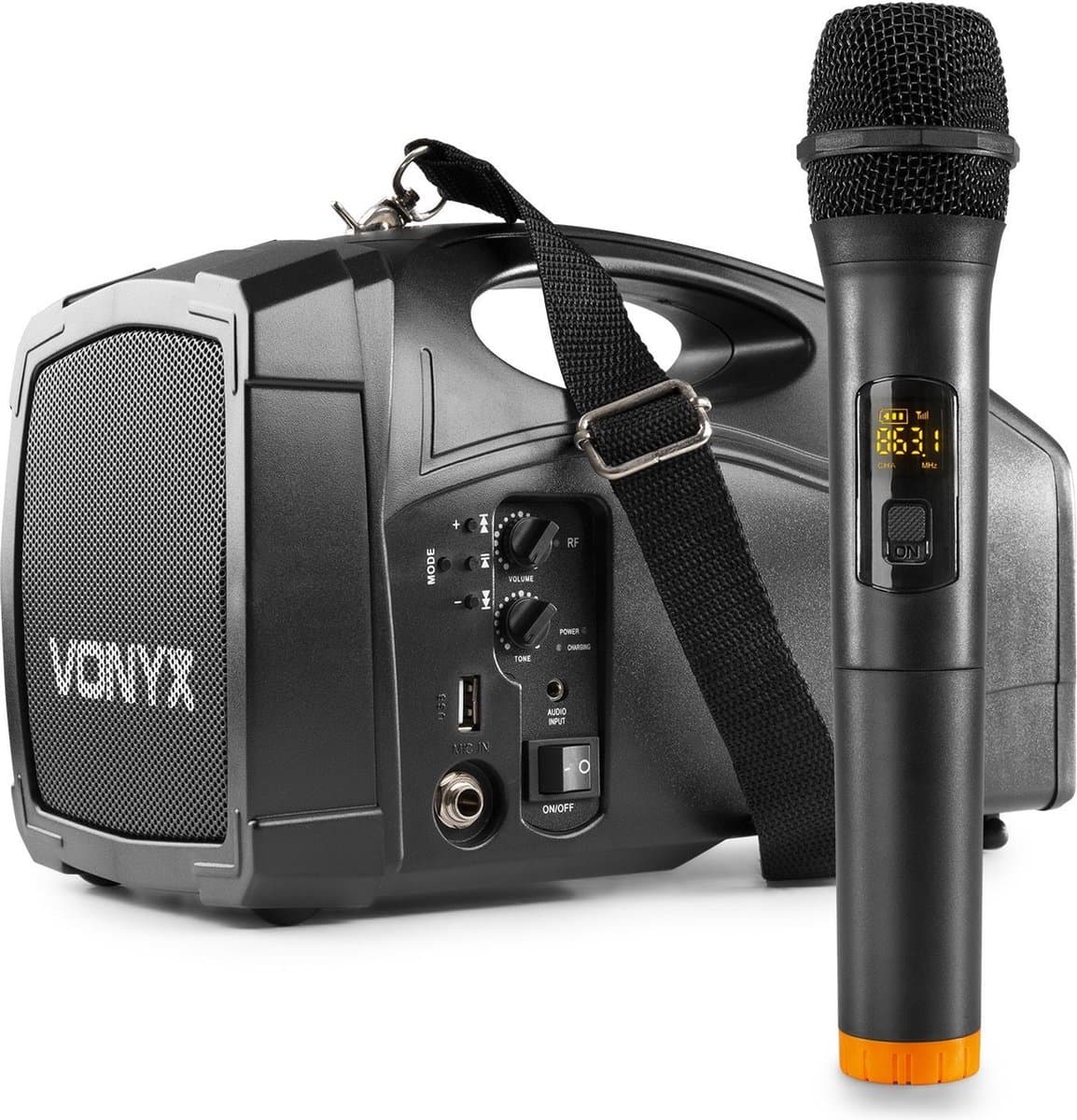 Portable speaker - Vonyx ST014 draagbaar omroepsyteem met draadloze handmicrofoon, Bluetooth en mp3 speler — afbeelding 1