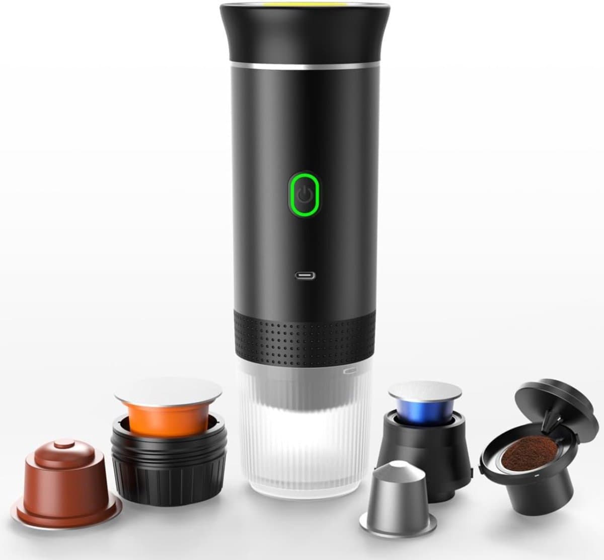 MIRA® Draagbare Koffiemachine - Blender To Go - Draagbare Blender - Zwart - 9cm × 9cm × 27cm — afbeelding 1