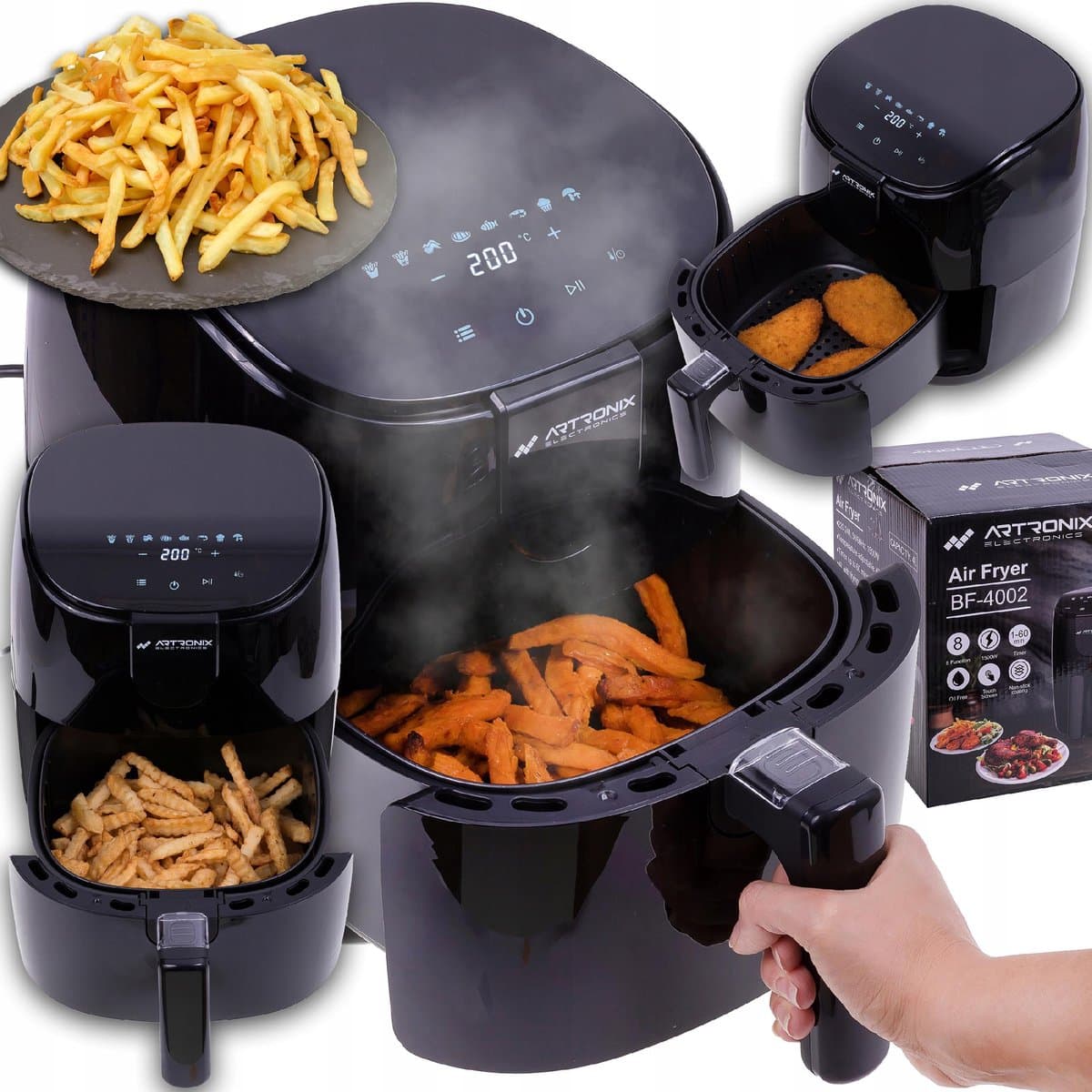 Artronix BF-4002 - Heteluchtfriteuse - 4L - 1500W - LCD-scherm — afbeelding 1
