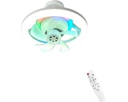 Livano Plafondventilator - Met Verlichting - Plafond Ventilator - Met Lamp - Plafonniere Met Ventilator - Met Licht