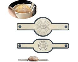 2 stuks Bakmat voor Nederlandse Oven-Lange Handvatten Deeg Mat-Broodslinger-sling bakmat-Siliconen- Broodbakmat-voor airfryer, oven en magnetron
