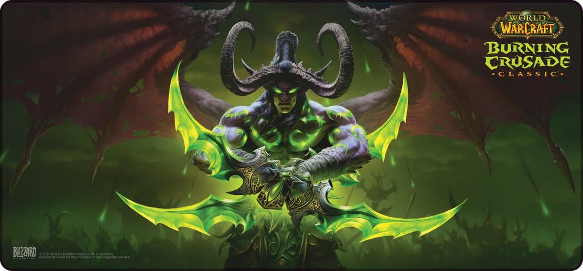Blizzard - WoW - World of Warcraft Burning Crusade - Gaming Muismat XL - Azeroth - Illidan — afbeelding 1