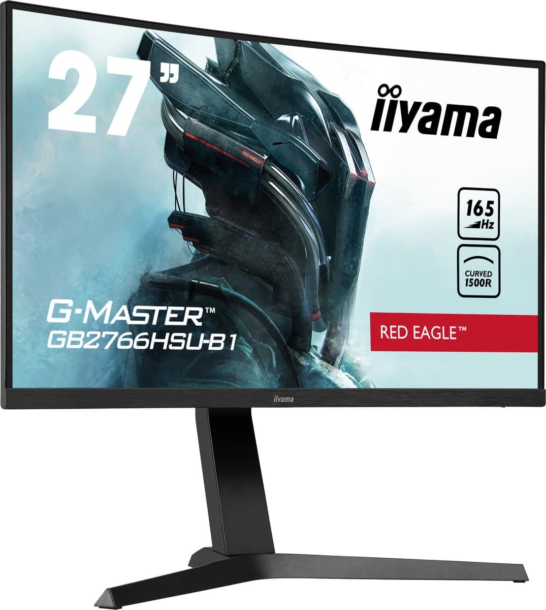 iiyama G-MASTER GB2766HSU-B1 LED-scherm, 68,6 cm, Full HD (1920 x 1080 pixels), gebogen, met FreeSync Premium, zwart — afbeelding 1