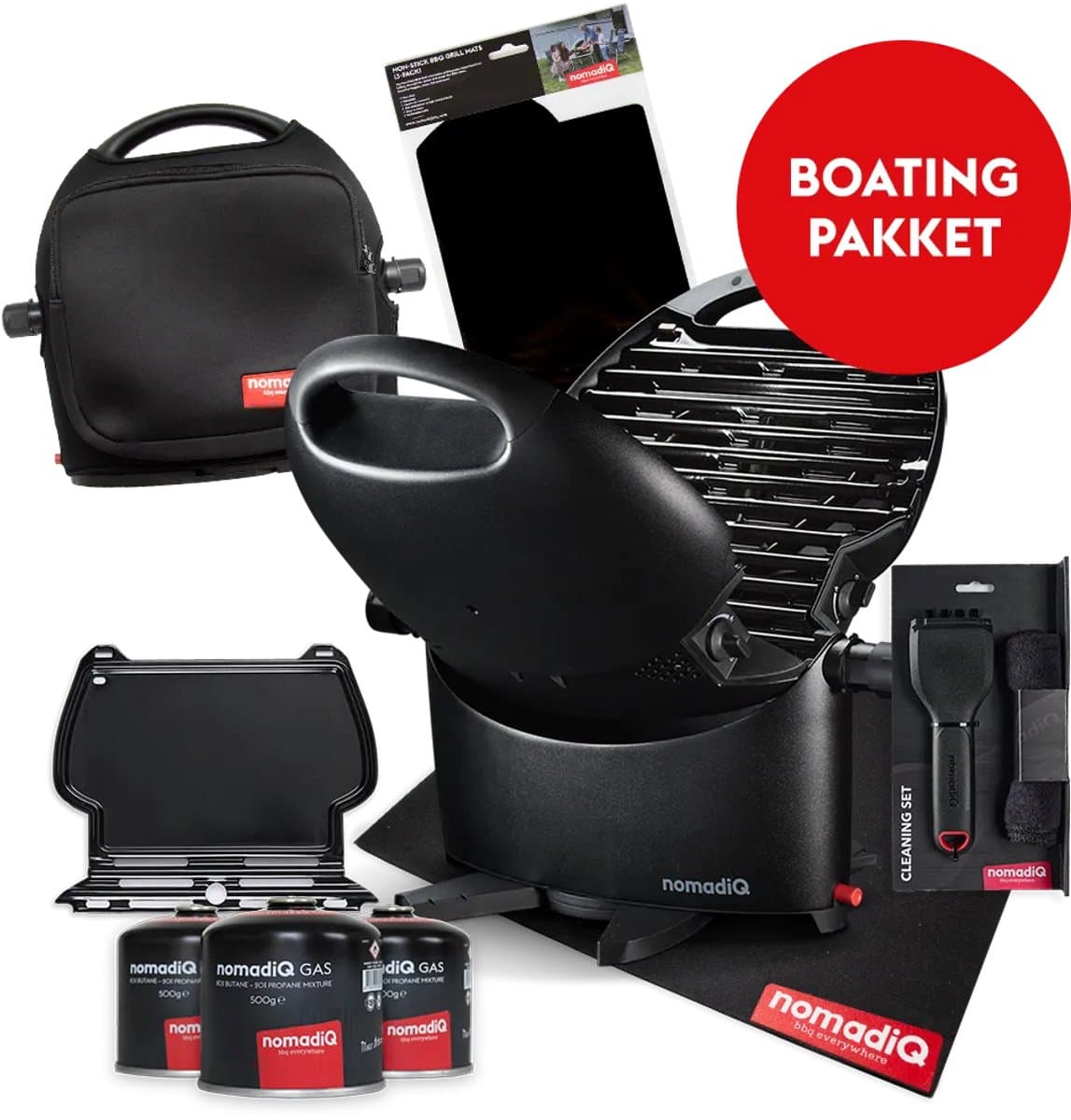 nomadiQ BOATING barbecue pakket - de ultieme gas barbecue inclusief accessoires voor op de boot — afbeelding 1