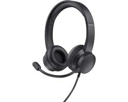 Trust Ayda USB PC Headset - PC Headset - Bedraad via USB - Microfoon met Mute - Verstelbare Hoofdband - Zwart