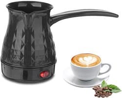 Draagbare koffiepot – Elektrische koffiepot van 600 ml - ABS en roestvrij staal - met afneembare hittebestendige handgreep - Koffiezetapparaat - Espressomachine - inductie - Machine Pot Warmer Ketel - voor camping,Thuis, Thee, Koffie - zwart