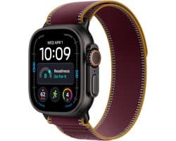 Apple Watch Ultra 4 - 49 mm - Rood trail-bandje - M/L