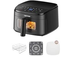 Compacte heteluchtfriteuse 3,7 liter met touchscreen en kijkvenster