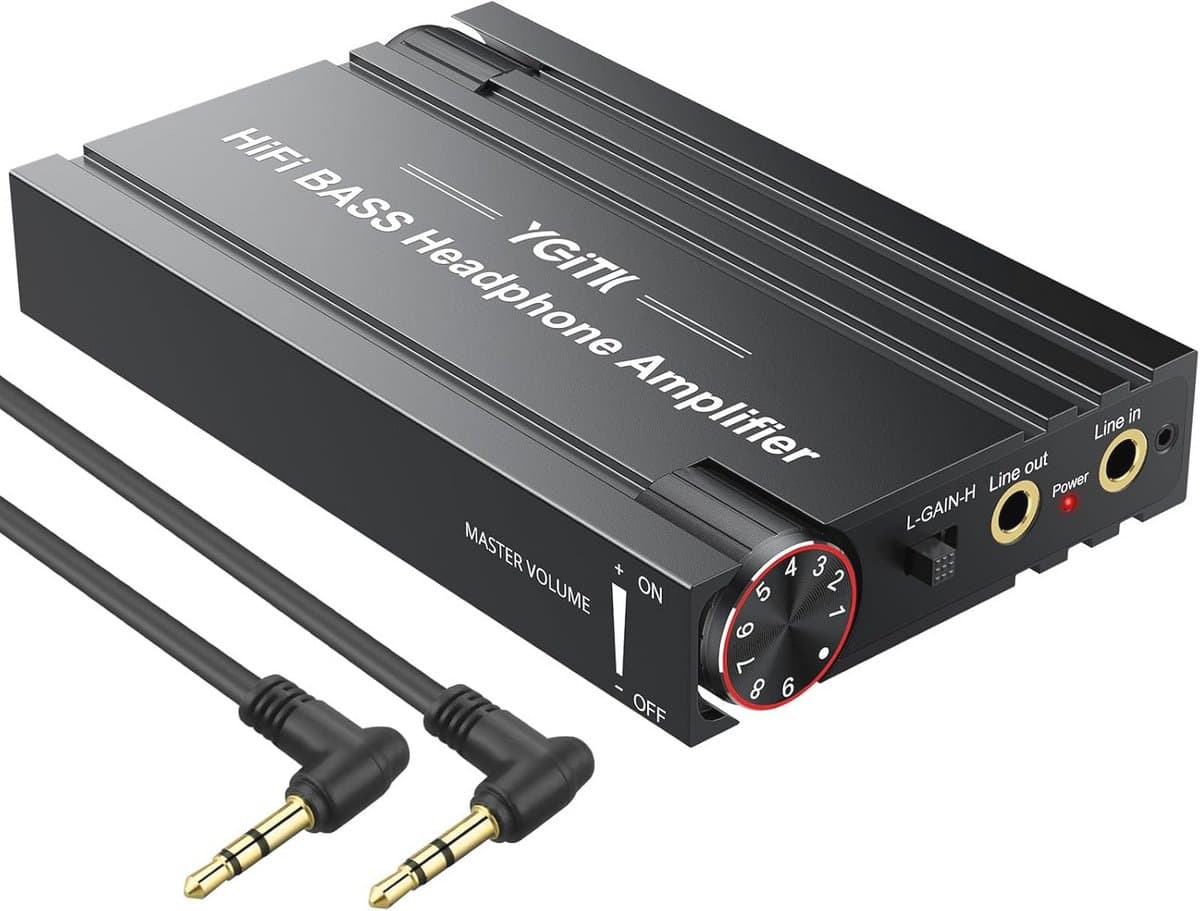 Hoofdtelefoonversterker voor HiFi Audio - Draagbare en Oplaadbare Stereo voor MP3, MP4, Telefoons en Computers — afbeelding 1