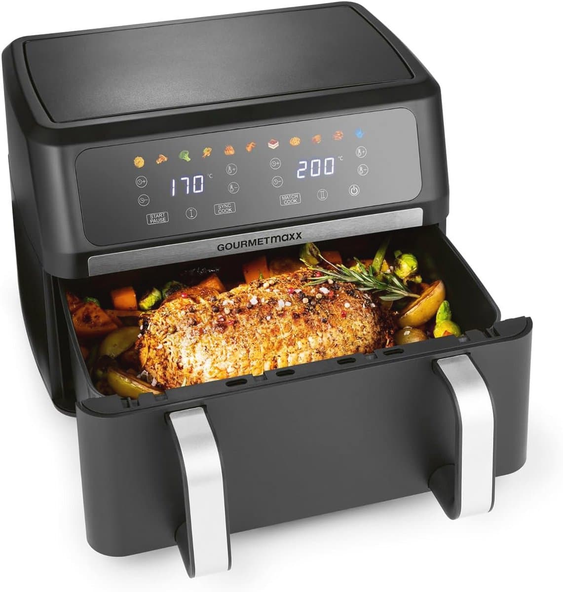 Airfryer 10L met Dual Zone en Touchscreen - Friteuse voor 8 Personen — afbeelding 1
