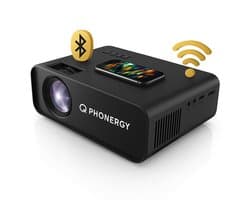 Phonergy Lumora - Mini Beamer - Full HD (4K ondersteuning) - Projector - 2026 - 15000 Lumen - HDMI- Wifi - Bluetooth - WK 2026 - Zwart