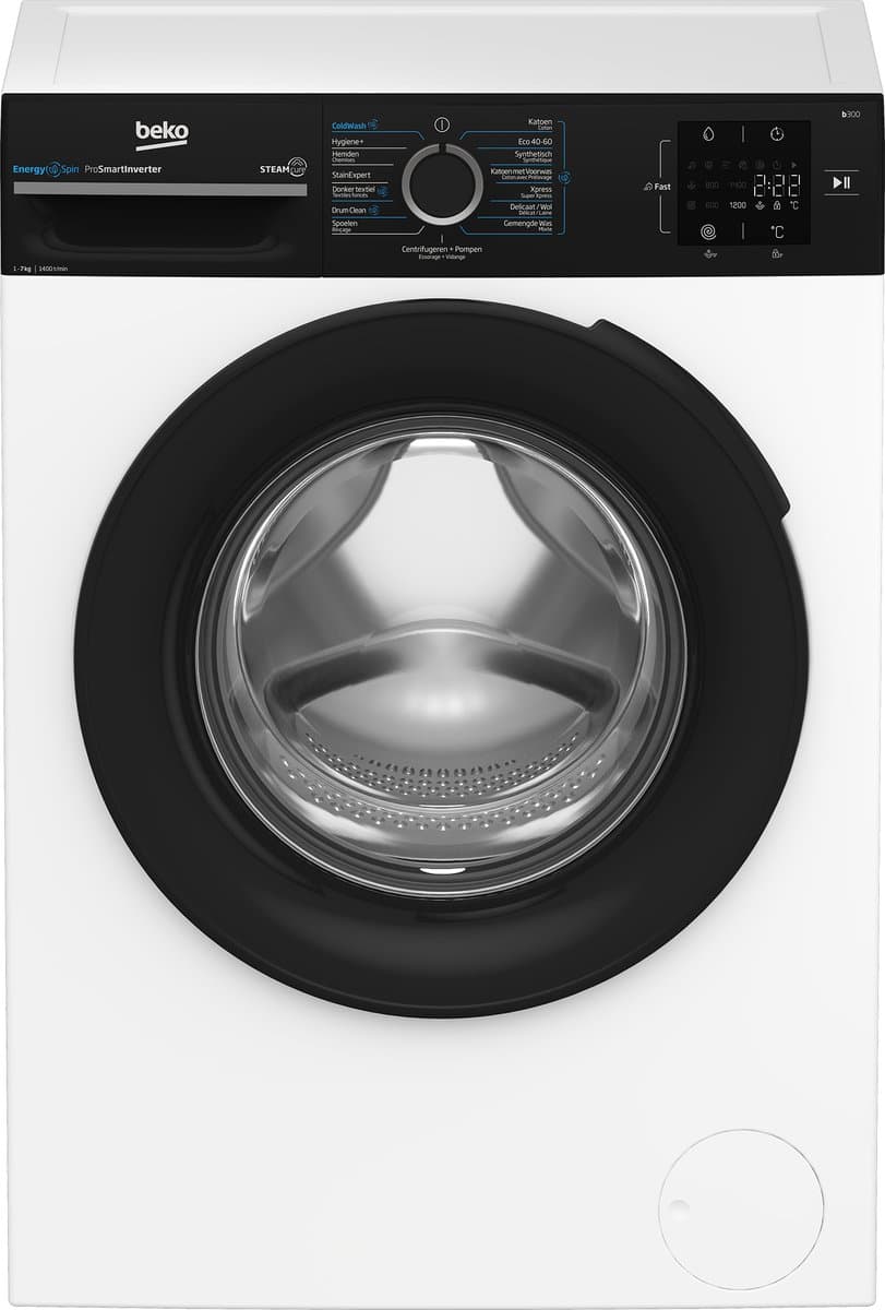 Beko b300 BM3WFU3741B wasmachine Voorlader 7 kg 1400 RPM Wit — afbeelding 1