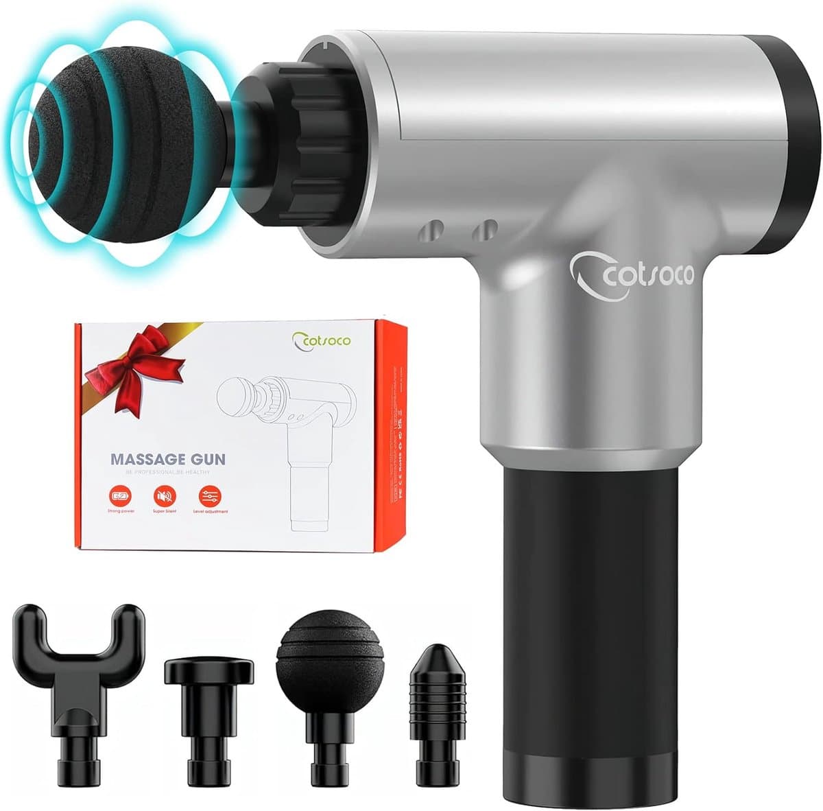 Spiermassagepistool voor diepteweefselmassage - 6 snelheden, ideaal voor ontspanning en herstel — afbeelding 1