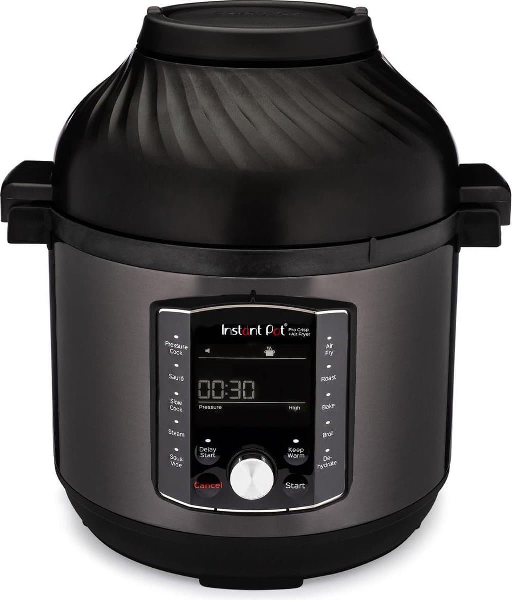 Instant Pot Pro Crisp 11-in-1 multicooker met airfryer 7,6L liter, 2 afneembare deksels, Snel onder druk koken,Slow cooking, Sauteren, Stomen, Sous vide, Warmhouden, Snel frituren, Braden, Bakken, Roosteren, Drogen — afbeelding 1