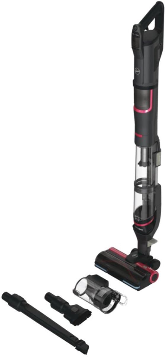 Hoover Steelstofzuiger HFX10H 011 - 2-in-1 functie; stofzuiger en kruimeldief - Krachtige Draadloze Stofzuiger - Zakloos - HEPA-filter - LED verlichting - Inclusief opzetstukken - ANTI-TWIST - Titanium - 1,2L - 365W - 10 jaar garantie op onderdelen — afbeelding 1