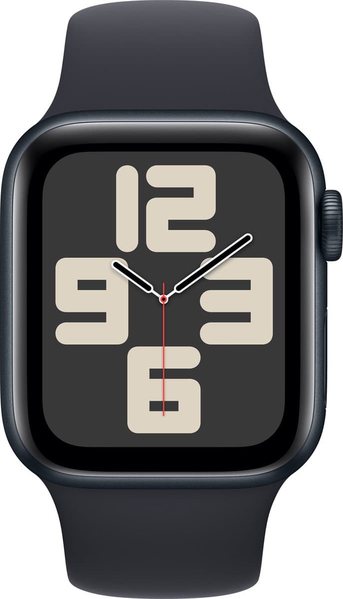 Apple Watch SE 2023 - 40mm - Sportbandje Zwart - M/L — afbeelding 1
