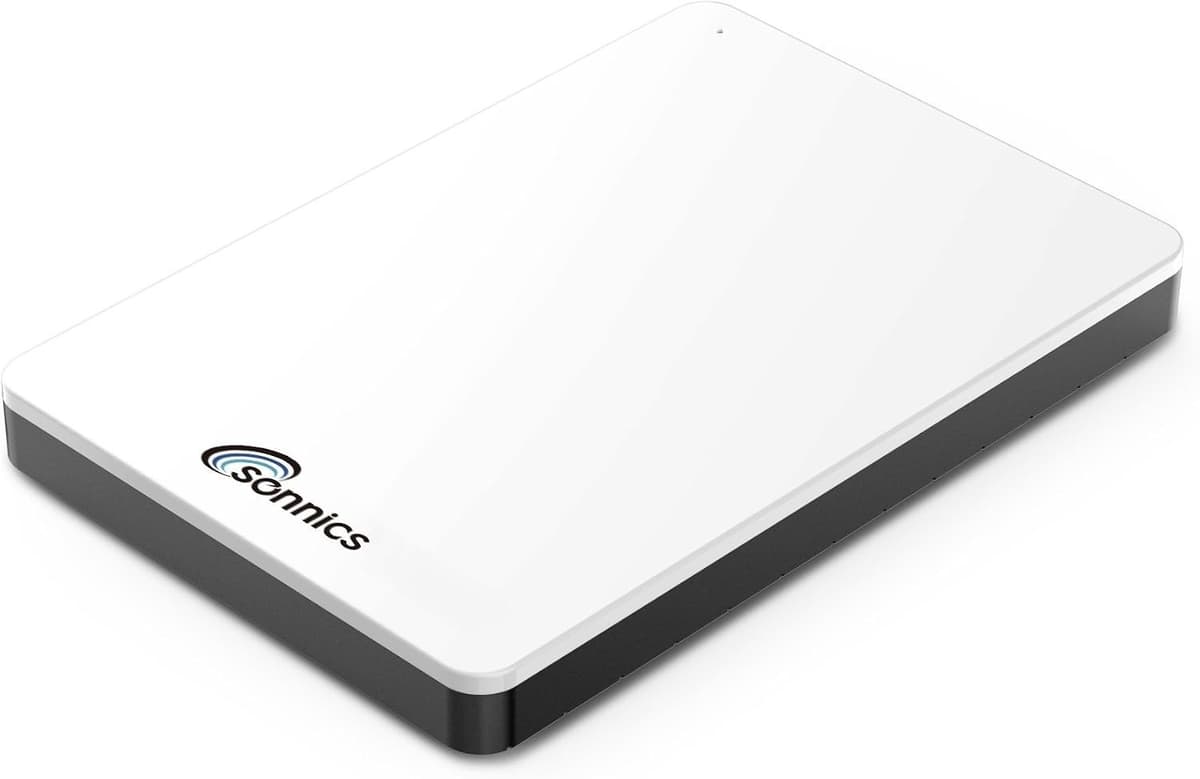 Externe Draagbare Harde Schijf - Wit - 320 GB - USB 3.1 Type C - Voor Windows PC, Mac, Smart TV, XBOX ONE/Series X & PS4/PS5 — afbeelding 1