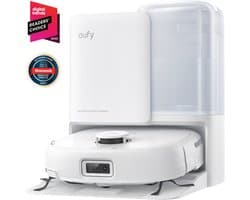eufy Robotstofzuiger Omni E25 - HydroJet dweilsysteem - 20.000Pa zuigkracht - DuoSpiral borstels die ontklitten - CornerRover arm voor het schoonmaken van hoeken - Alles-in-1 station - Voor gezinnen met huisdieren en kinderen.