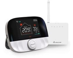 Intelligente wifi-thermostaat voor gasboiler, T9W RF kamerthermostaat met -ontvanger, programmeerbaar, wandmontage, compatibel met en Google