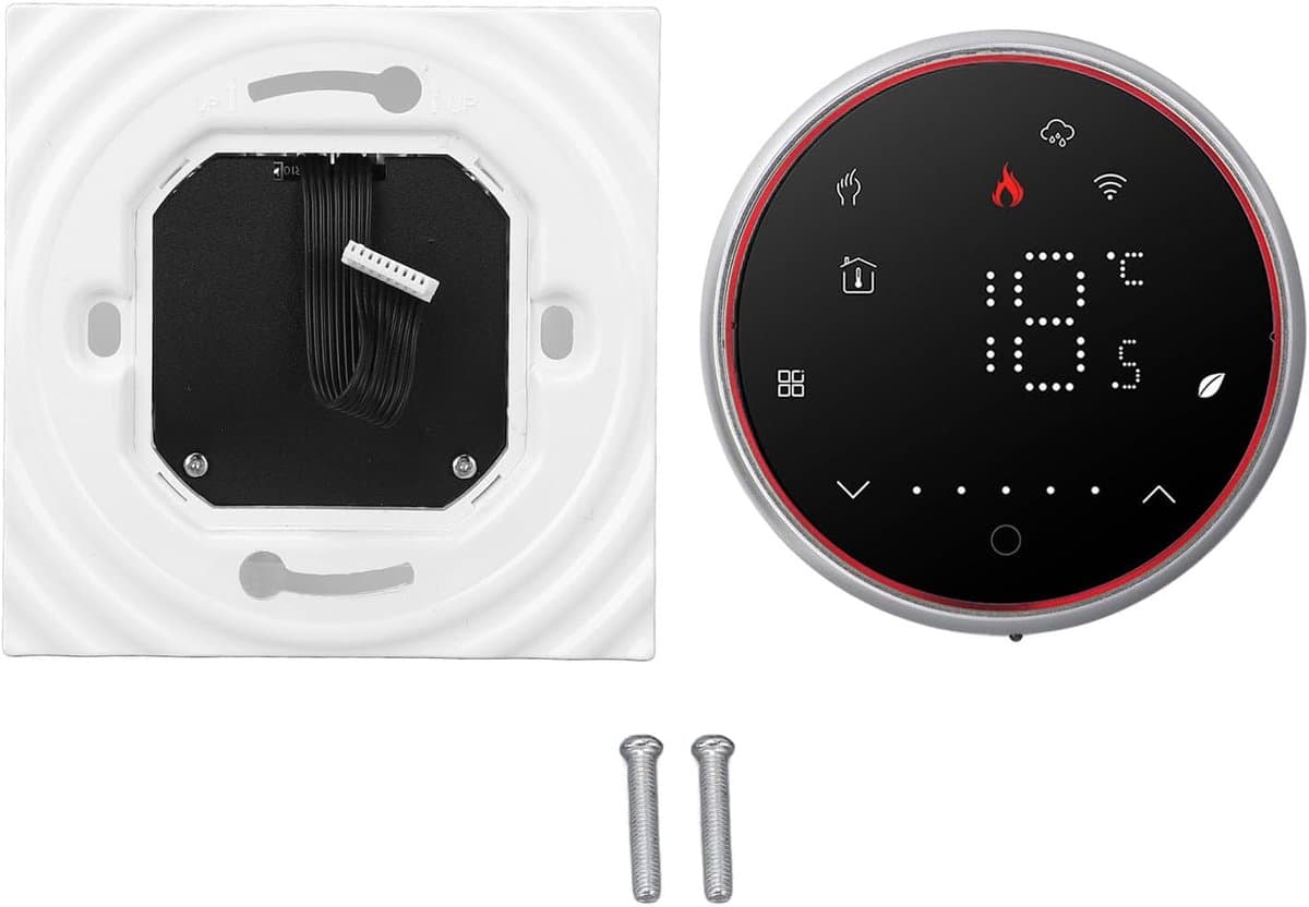 Slimme Thermostaat - Programmeerkabel - Vloerverwarming Regelen - Intuïtief LED-display - 10 x 10 x 6 cm - Wit — afbeelding 1
