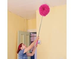Stofwisser - Plumeau Verenwisser - Huishoudelijk Schoonmaken - Intrekbaar Ontwerp - 33-80 cm - Rood