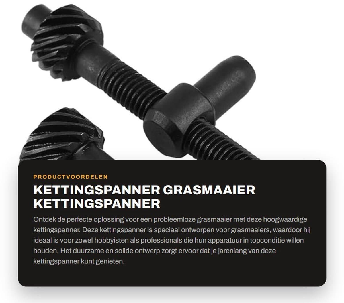 Dailygoods- Kettingspanner Automatische Afstelling - Kettingspanner Gazelle - Grasmaaier - Duurzaam Ontwerp - Eenvoudig te Installeren - Geschikt voor Timberpro 26cc - Kettingtensioner — afbeelding 1