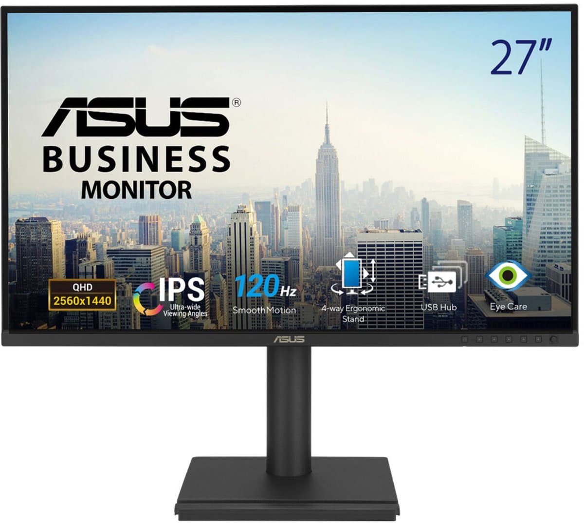 ASUS BE27AQG computer monitor 68,6 cm (27) 2560 x 1440 Pixels Quad HD LCD Zwart — afbeelding 1