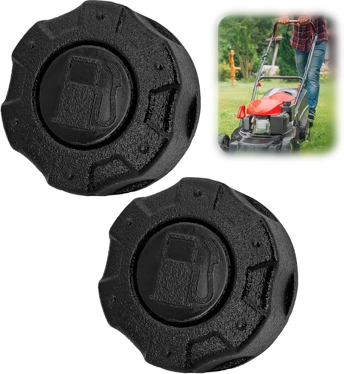 Grasmaaier tankdeksel - 2 stuks reserveonderdelen - robuust kunststof - voorkomt brandstofverlies - ShopVlot — afbeelding 1
