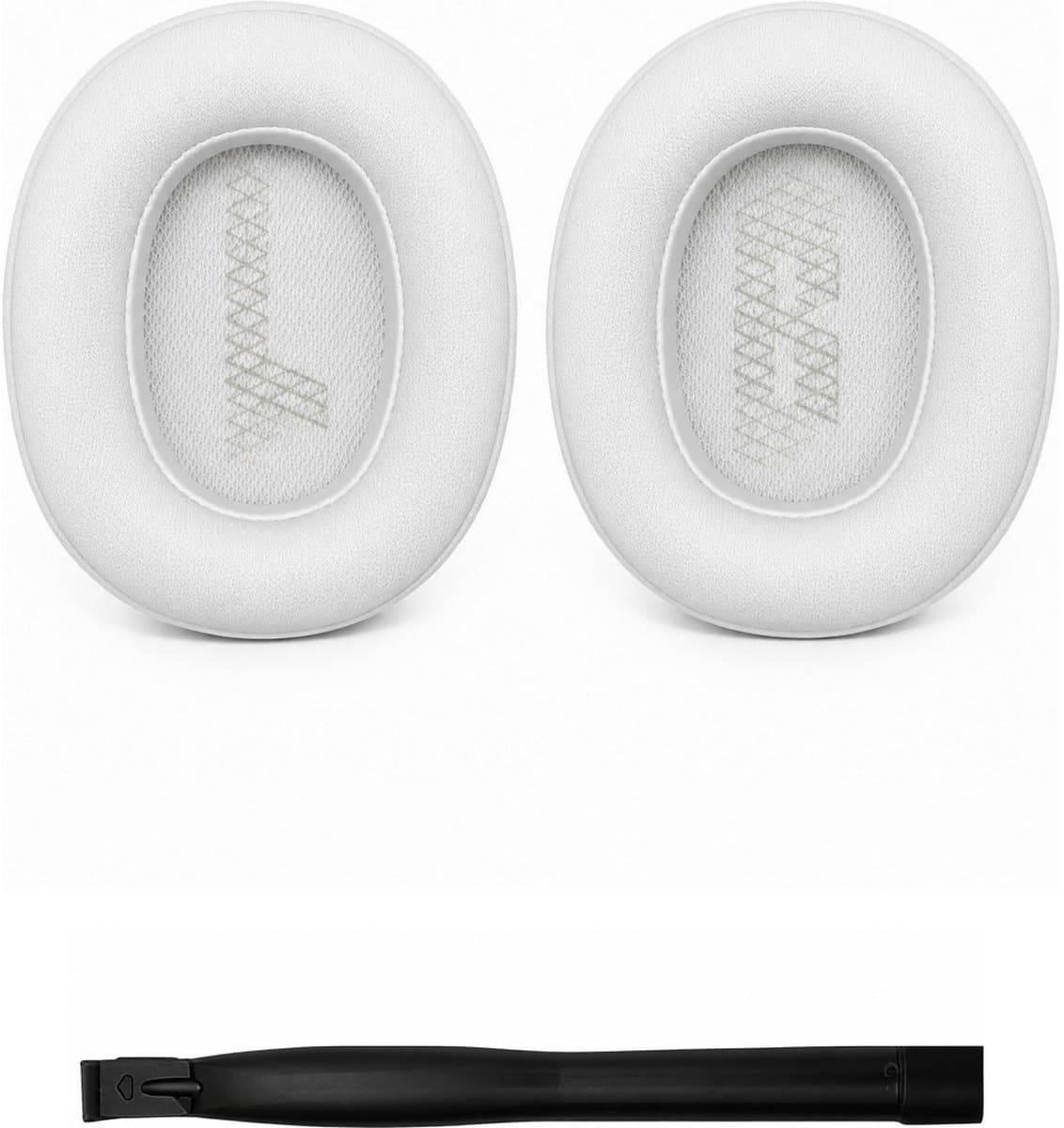 Set Oorkussens voor JBL Koptelefoon - Live 660NC Oorkussen - E65BT - Kunstleer met Traagschuim - Wit — afbeelding 1