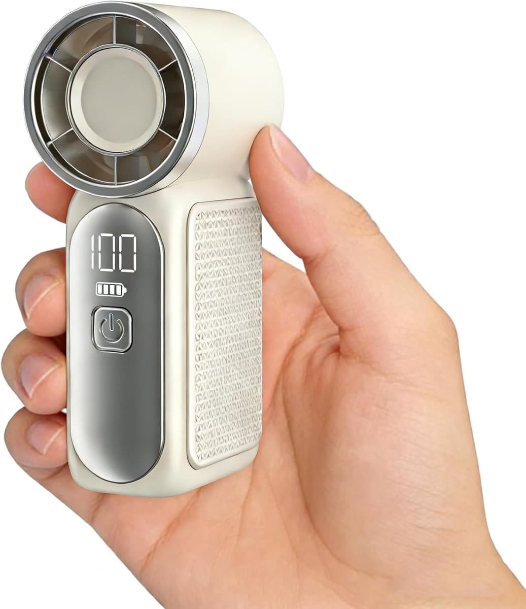LISM-Mini handventilator, 16900 toeren per minuut, hoge snelheid, een onmisbaar item Geschikt voor de zomer, met led-display, USB-oplaadfunctie, met snoer Geschikt voor het aanbrengen van make-up, op reis, buitengebruik en als cadeau. — afbeelding 1