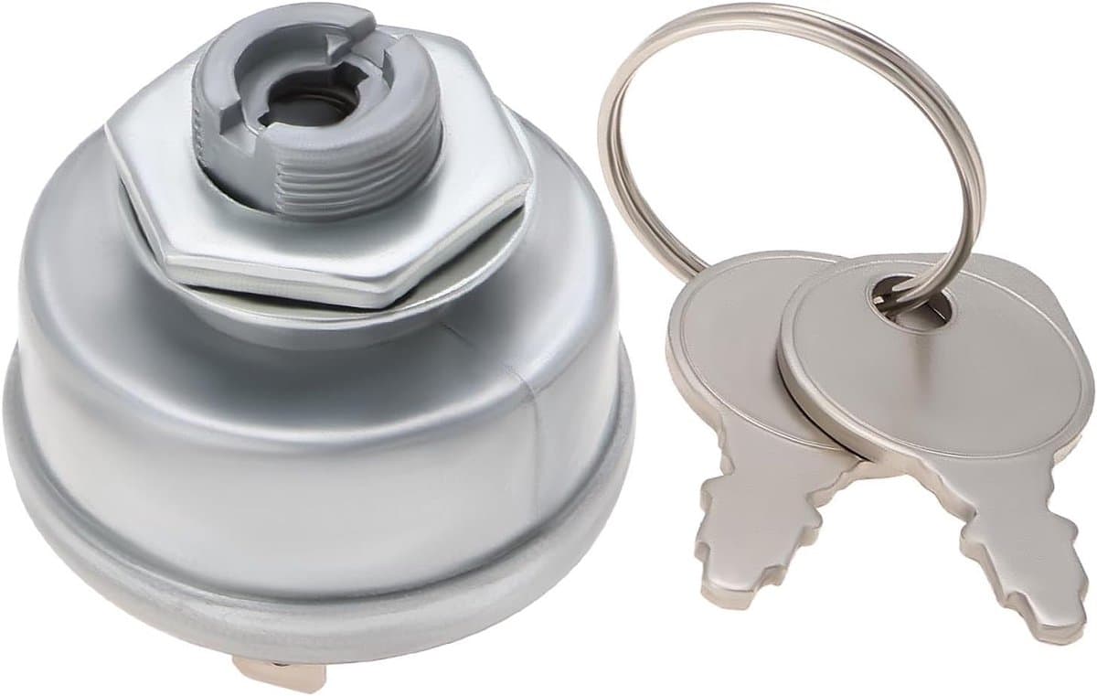 SnelShoppen - 7-Pin 4-Positie Grasmaaier Startschakelaar met 2 Sleutels - Hoge Kwaliteit Metaal - Compatibel met Diverse Modellen - Tuin Accessoire — afbeelding 1