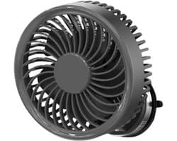 Wandventilator - Luchtcirculator - Verkoeling Binnen - Oplaadbaar Met Zuignap - 3000mAh Batterij - Wit
