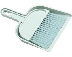 Mini Stoffer Blik - Kleine Veegset - Bureau Schoonmaken - Zachte Borstelharen - 20.5 cm - Blauw