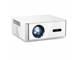 Projector Full HD 1080P - Beamer met Android 9 en WiFi 6 - Thuisbioscoop voor Films Gaming en Presentaties - Kunststof - Wit - Ondersteunt 4K Ingang en 40 tot 123 Inch Projectie - Autofocus Bluetooth 5.0 en Keystone Correctie