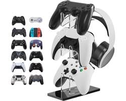 SPHProducts - Universele 3 Tier Headset Stand - Gaming Accessoires - Ruimtebesparend - Zwart - Controller Stand - Geschikt voor PS5 en Xbox Controller