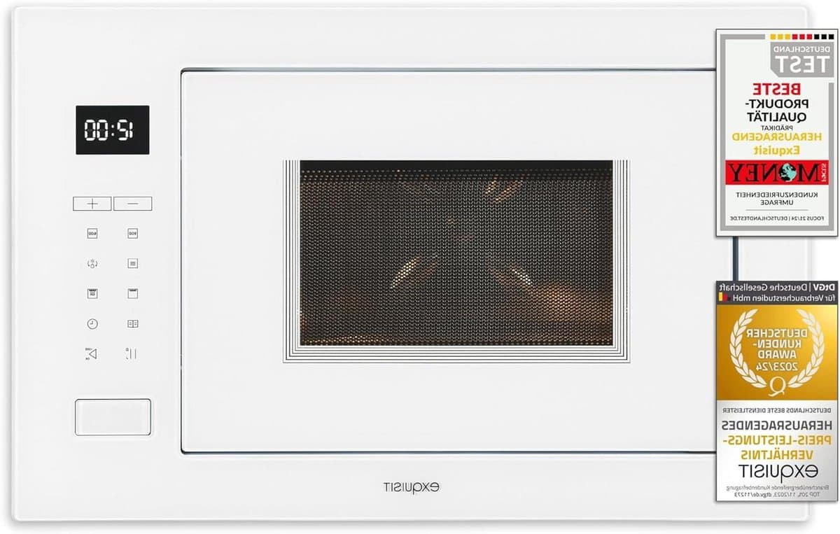 Inbouw Magnetron - Grill Magnetron - Snel Eten Bereiden - Roestvrij Staal Binnenruimte - 25 Liter - Wit — afbeelding 1