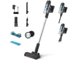 Philips Aqua Cordless 3000 Series XC3133/01 - Steelstofzuiger Draadloos met Dweilfunctie - Ochtendmist - + 3 Extra Mondstukken