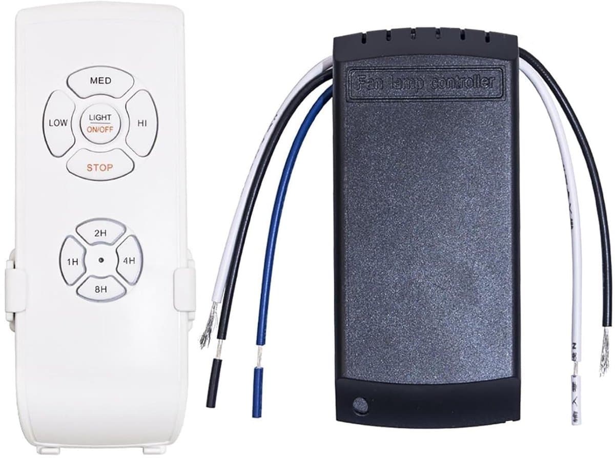 aladdien - Smart Ceiling Fan - Afstandsbediening - Timerfunctie - Compact - Snelheidsregeling - Geschikt voor Thuis en Kantoor - Zwart — afbeelding 1